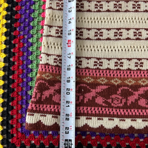 Vintage 70s Currants Jeri-Jo New York Square High Neck Bell 3/4 Sleeve S… - Picture 10 of 15